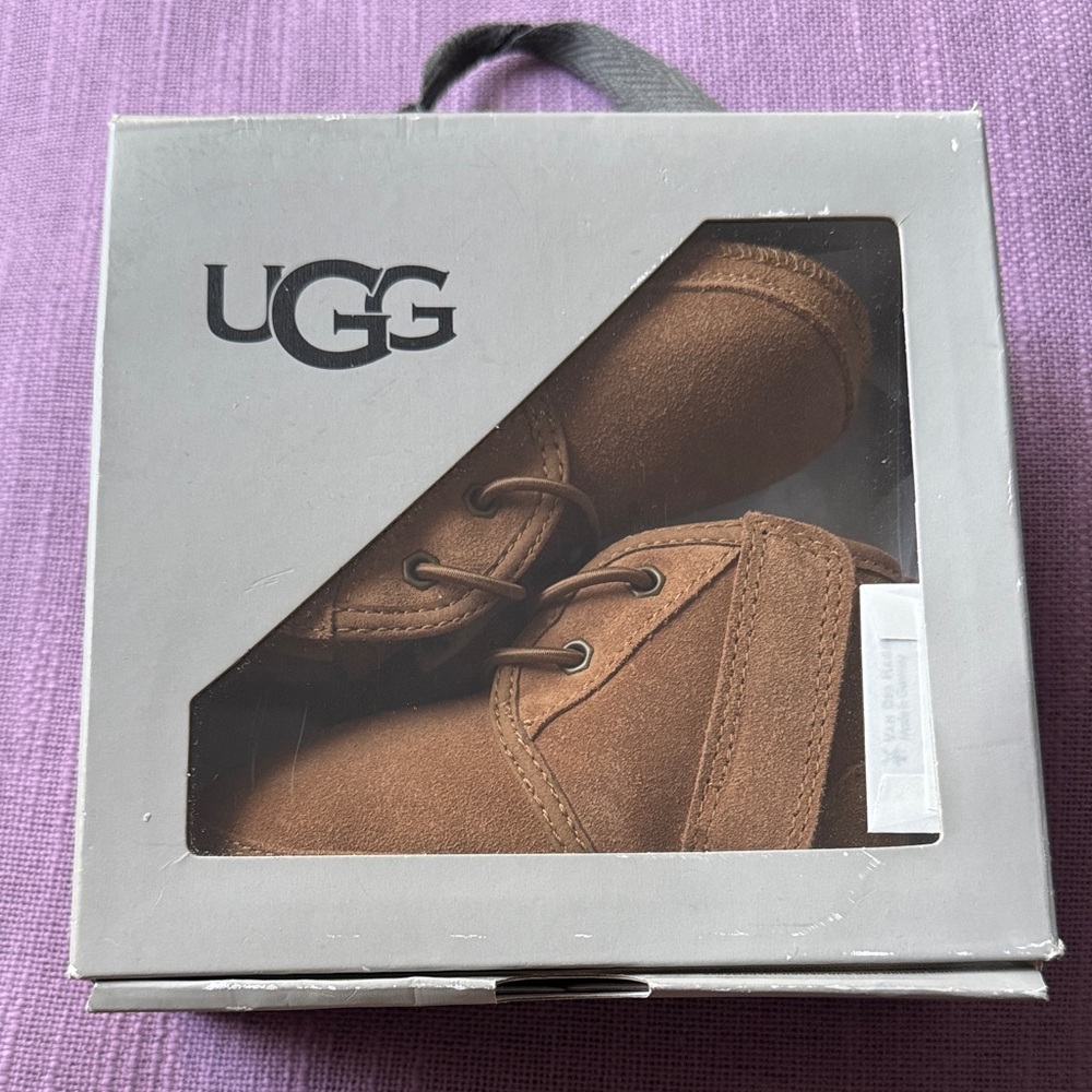 UGG Chestnut Suede Infant Lace-Up Booties